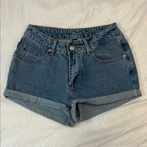 SHEIN Women's Blue Denim Shorts